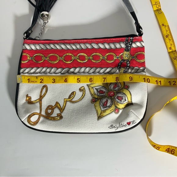 Brighton Love Glitter & Go Crossbody Bag Durable Cloth Material Zipper & Tassel - Picture 15 of 16